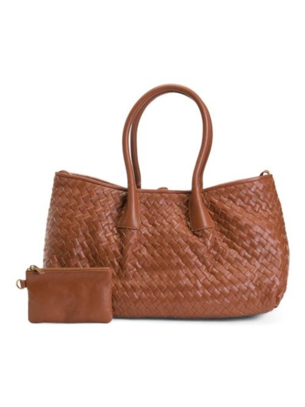 WALTER BAKER Leather Alina Hand Woven Large Tote